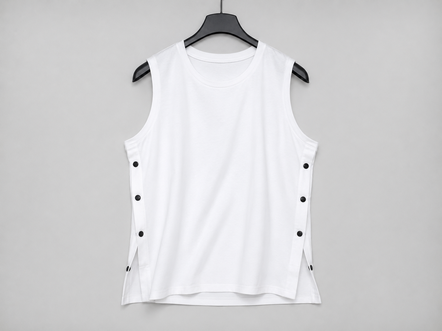 Men's Full Side-Snap Adaptive Tank Top — Post-Surgery, Cast-Friendly & Overhead-Free