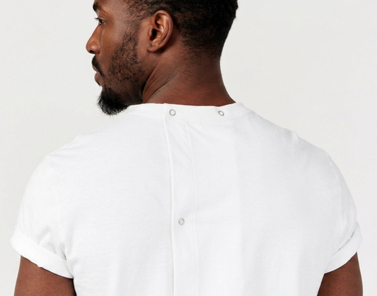 Men's Full Back-Snap Adaptive T-Shirt | Sorona Fiber | Canada Day Print