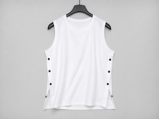 Men's Full Side-Snap Adaptive Tank Top — Post-Surgery, Cast-Friendly & Overhead-Free
