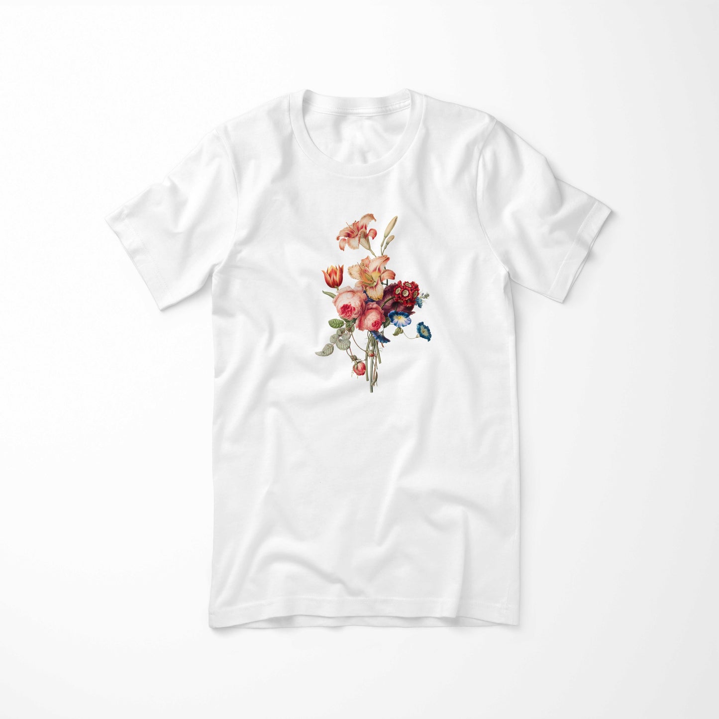 Women's Full Back-Snap Adaptive T-Shirt | Snap-Close | Overhead-Free | Vintage Floral Print