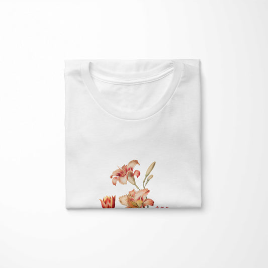 Women's Full Back-Snap Adaptive T-Shirt | Snap-Close | Overhead-Free | Vintage Floral Print